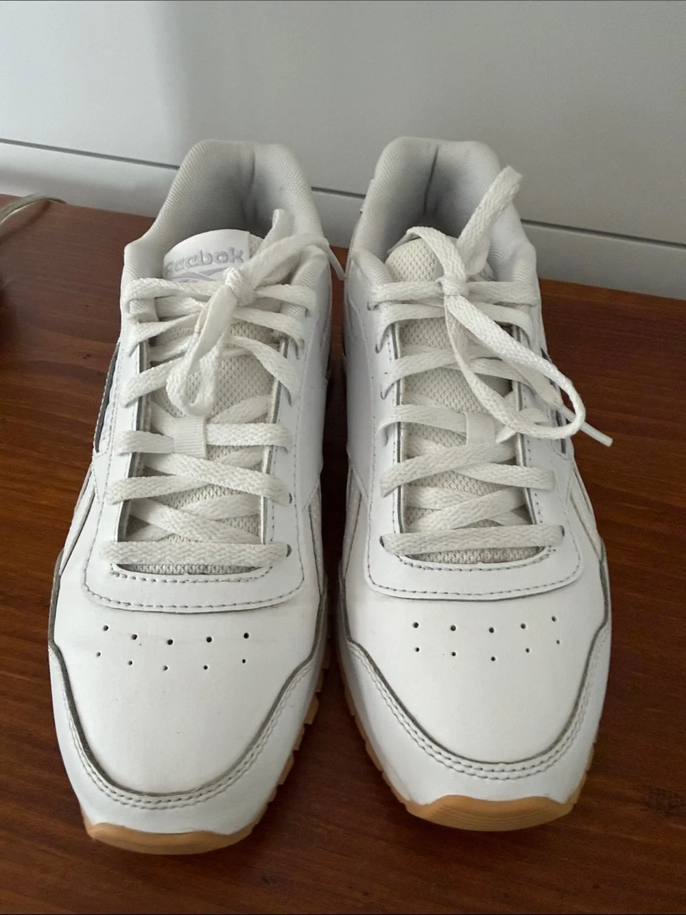 Reebok White Leather Trainers
